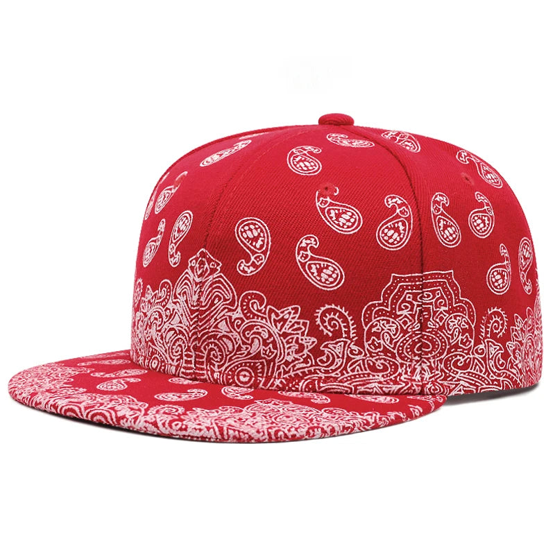 2024 New Fashion Flower Printing Snapback Cap