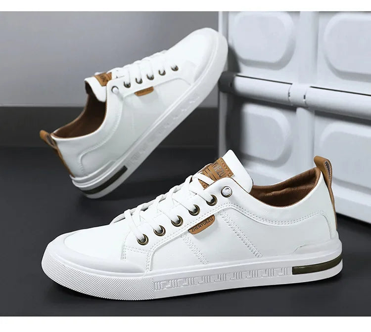 Men's Sporty Casual Leather Panel Shoes