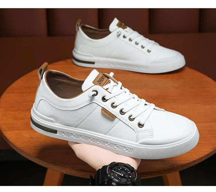 Men's Sporty Casual Leather Panel Shoes