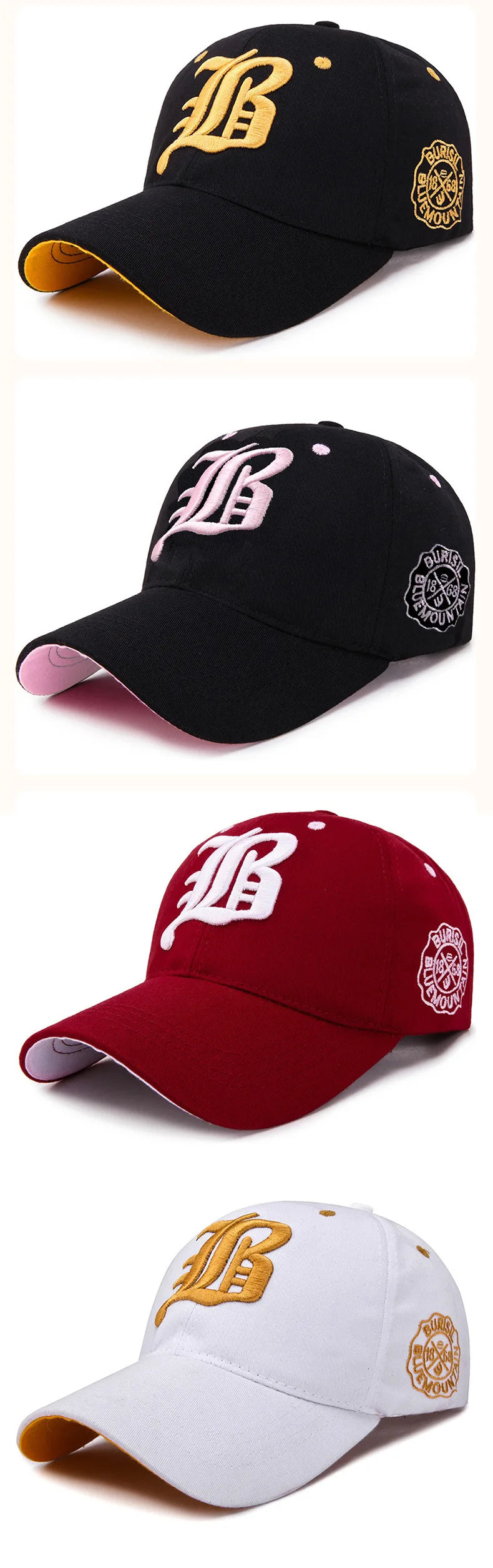 fashionable embroidered baseball cap