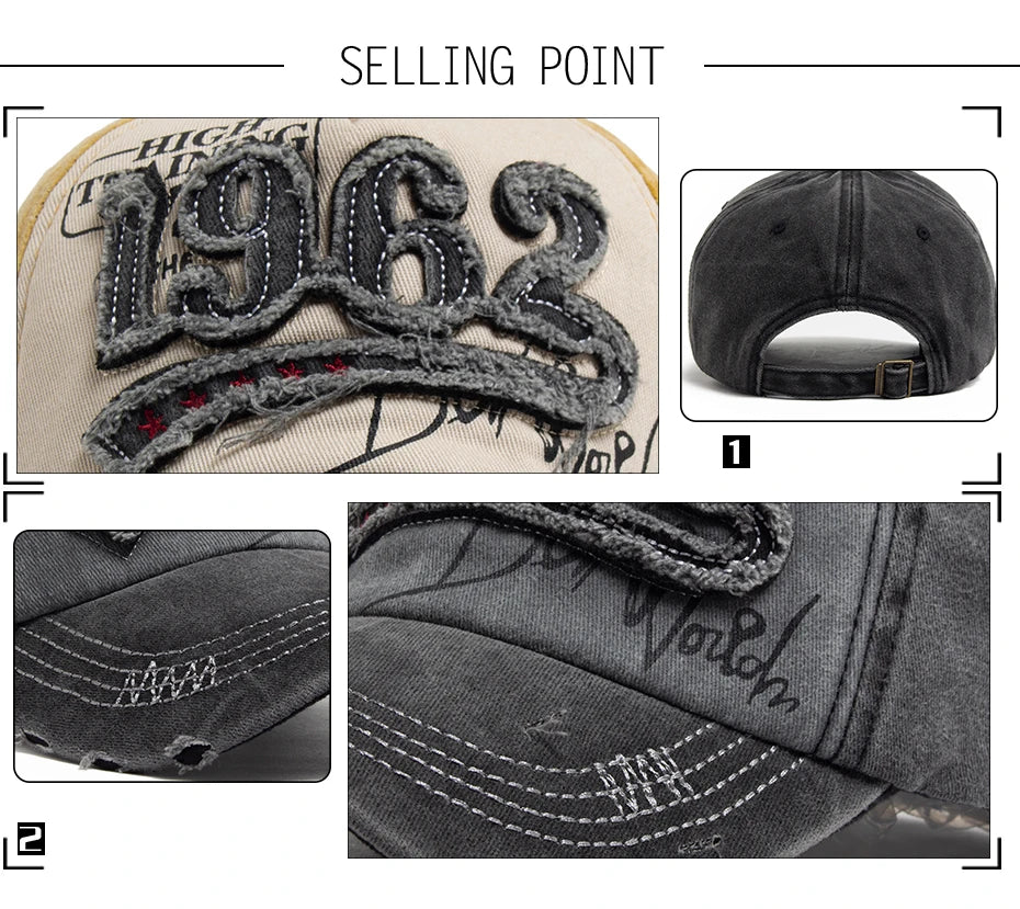 Fashion Vintage Washed Cotton Baseball Cap