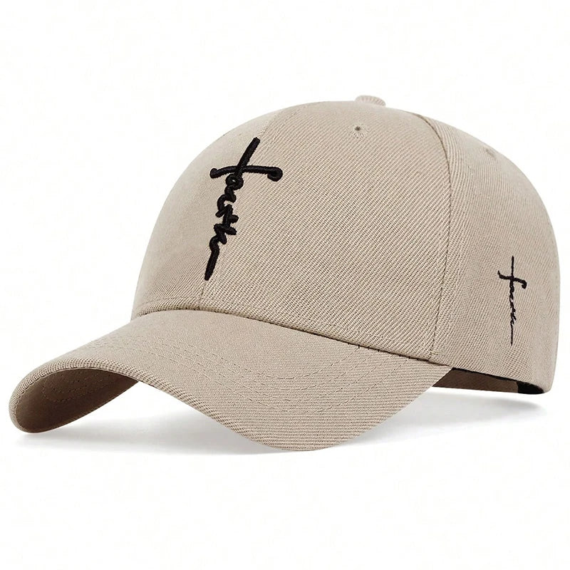 Unisex Letter Cross Embroidery Baseball Caps