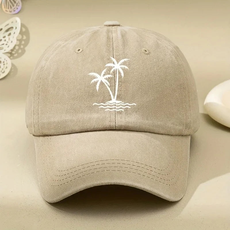 Vintage Palm Tree Print Design Baseball Cap