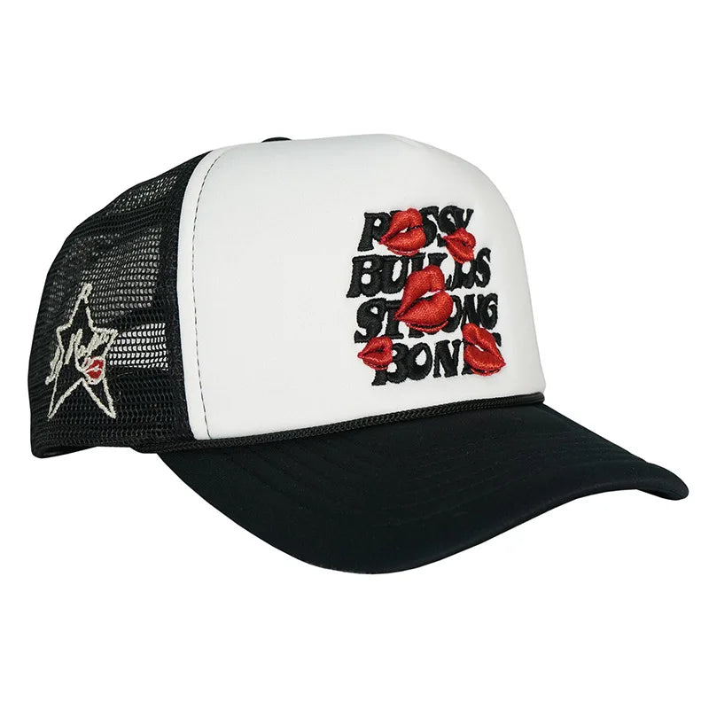 American Style Letters Lip Embroidered Baseball Hats