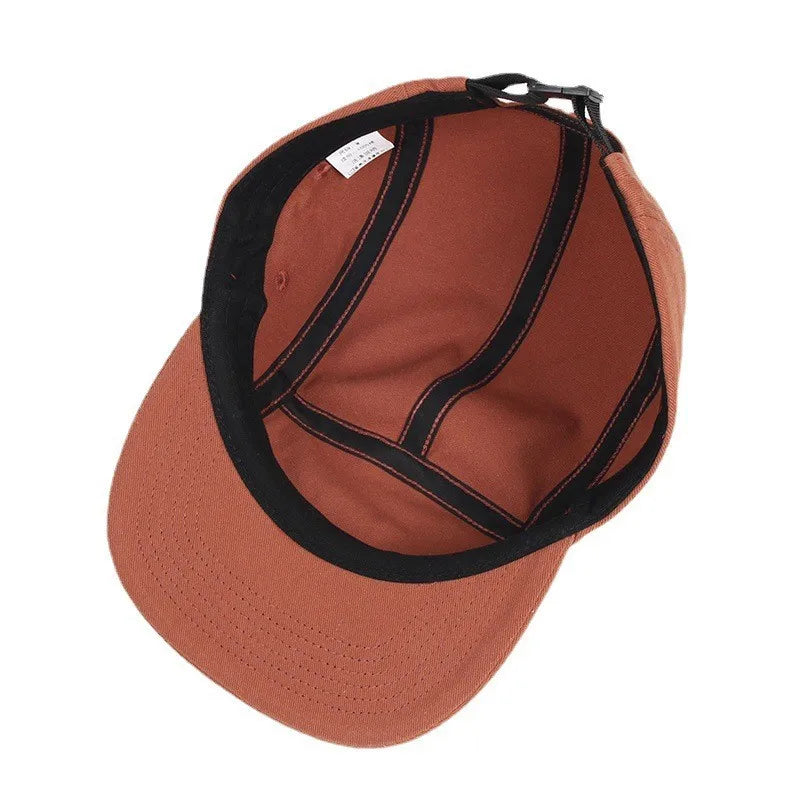 New Washed Cotton 5 Panel Pure Color Baseball Cap