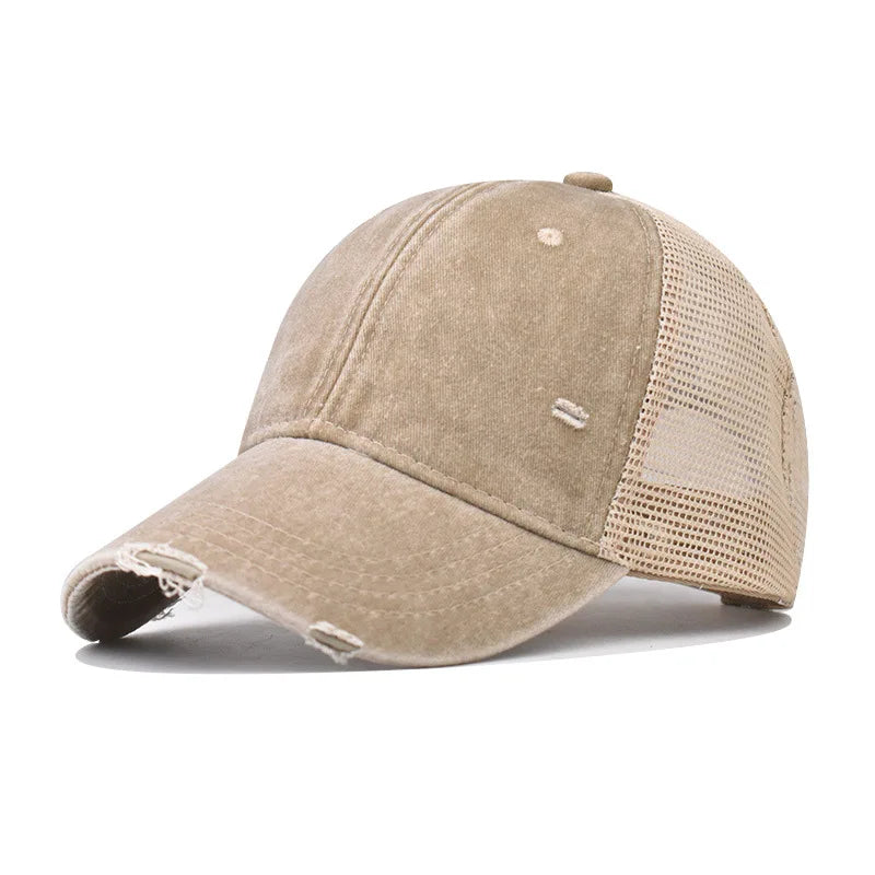 Washed Cotton Mesh Breathable Baseball Cap