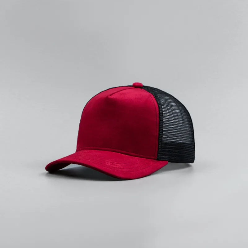 Leather Label Custom Logo Five-panel Suede Baseball Cap