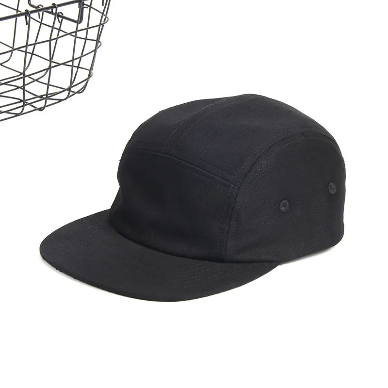 New Washed Cotton 5 Panel Pure Color Baseball Cap