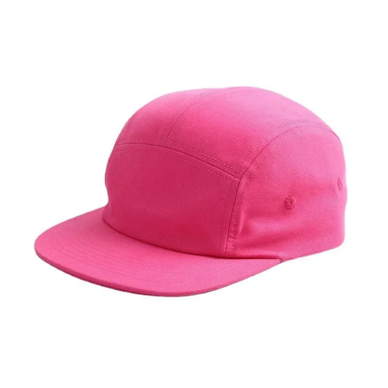 New Washed Cotton 5 Panel Pure Color Baseball Cap