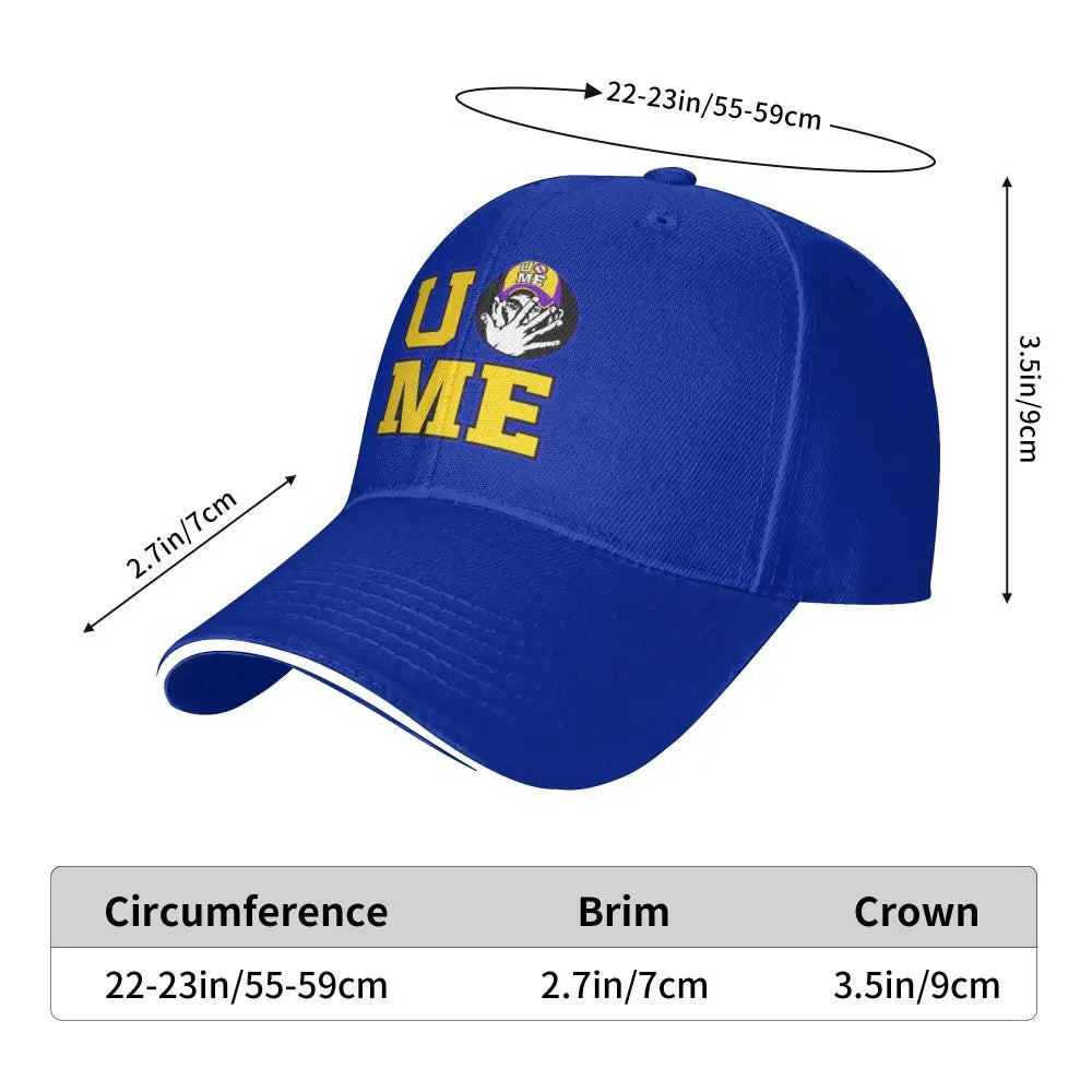 Yellow Wrestling john Cena White Custom Baseball Caps