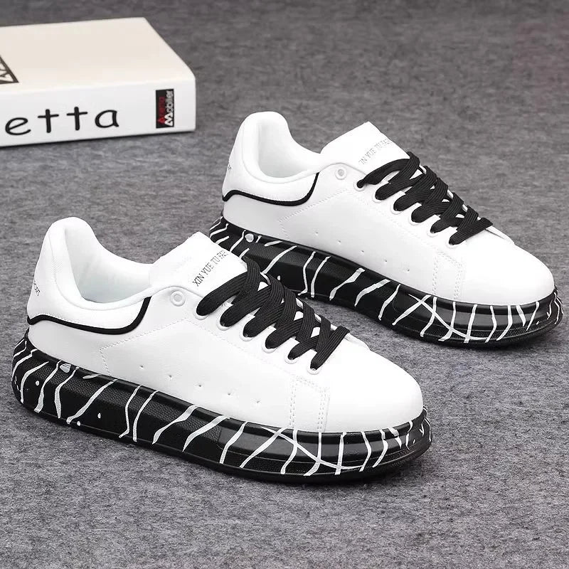leisure thick-soled women's white shoes