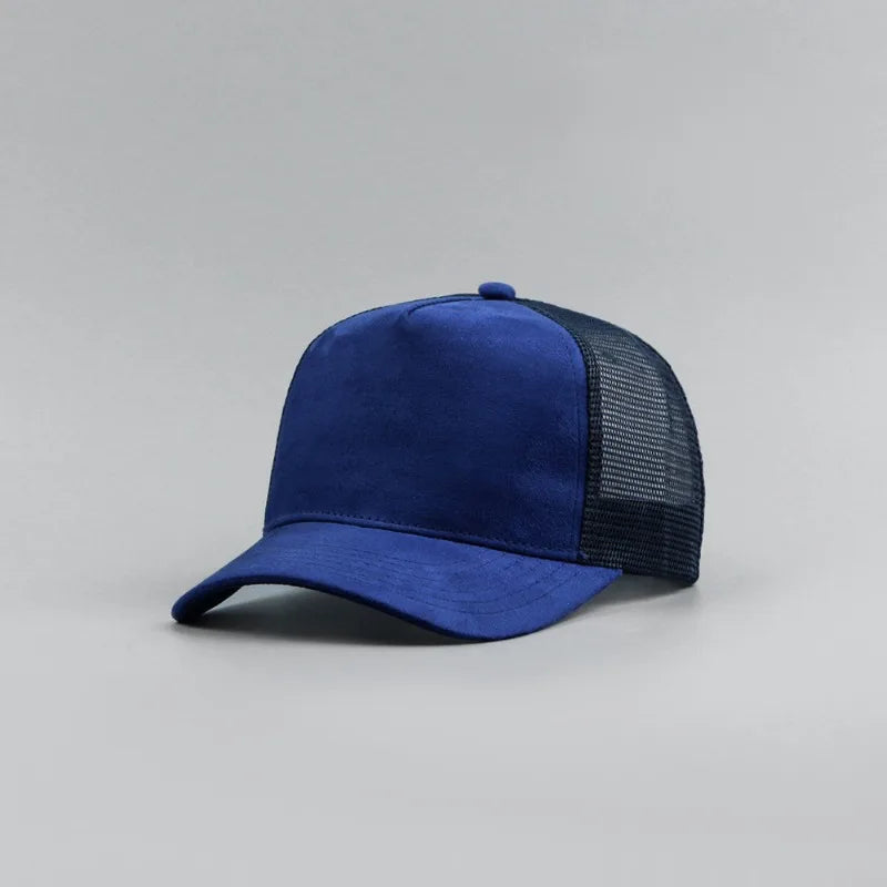 Leather Label Custom Logo Five-panel Suede Baseball Cap