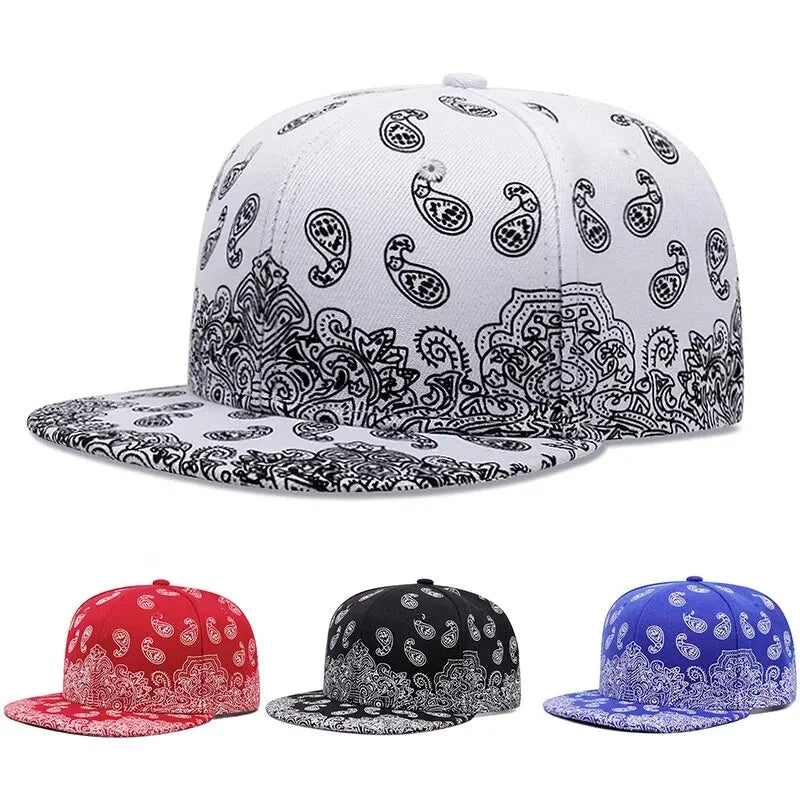 2024 New Fashion Flower Printing Snapback Cap