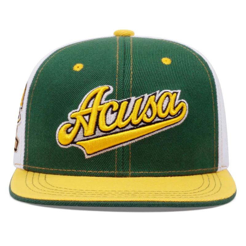 Fashion Acusa Embroidered Men's Color Block Cap