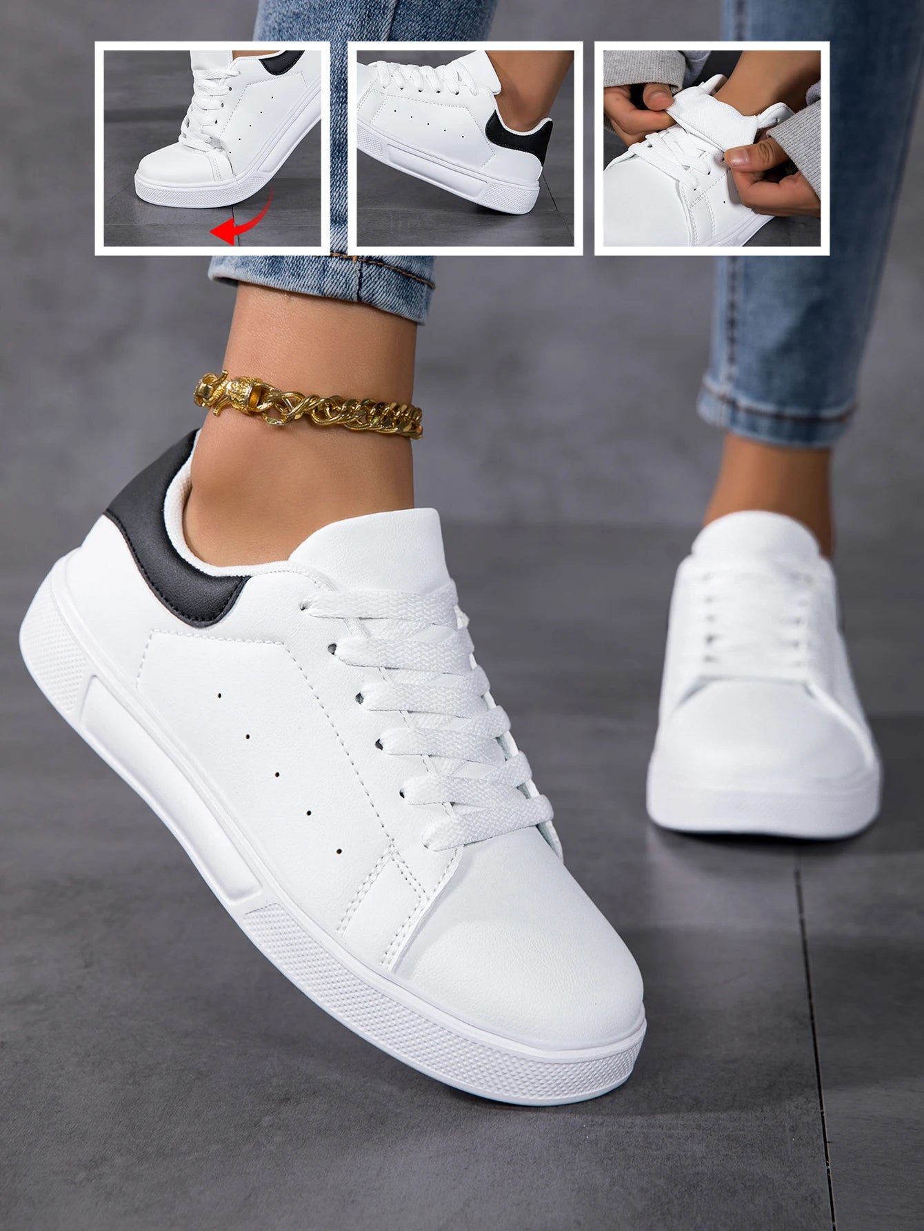 Unisex White Sneakers Men Waterproof Sports Shoes