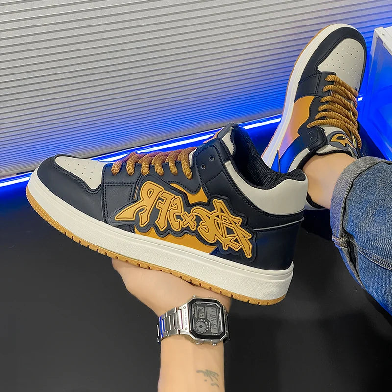 Men's Casual Sneakers Fashion High Top Shoes