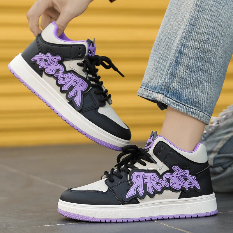 Men's Casual Sneakers Fashion High Top Shoes