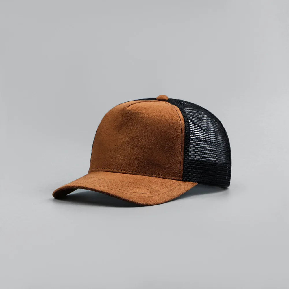 Leather Label Custom Logo Five-panel Suede Baseball Cap