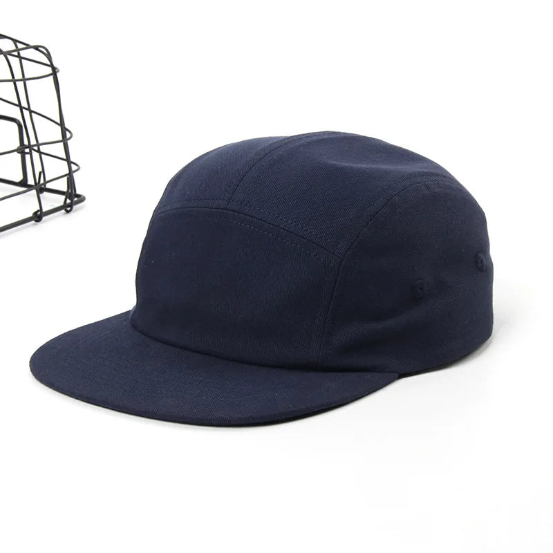 New Washed Cotton 5 Panel Pure Color Baseball Cap
