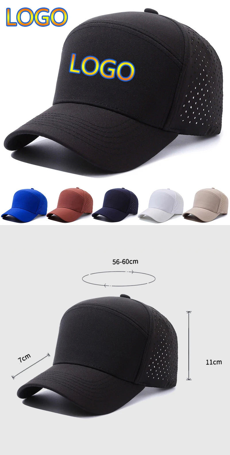 New Custom Logo Unisex Mesh Baseball Cap
