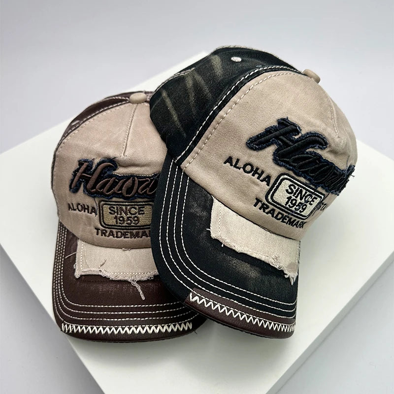 Korean Vintage Washing Men Women Baseball Hats
