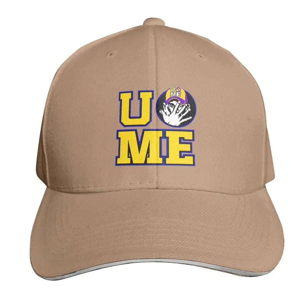 Yellow Wrestling john Cena White Custom Baseball Caps