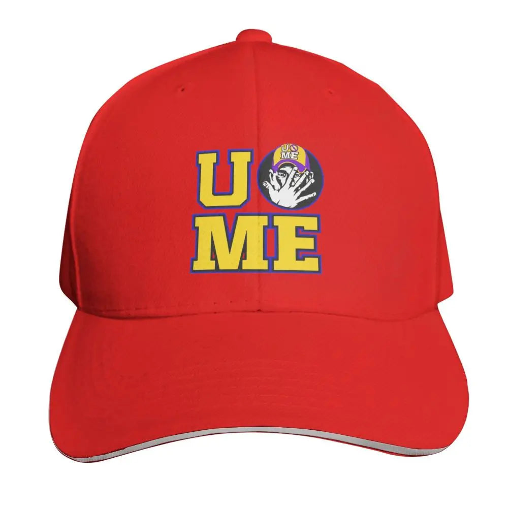 Yellow Wrestling john Cena White Custom Baseball Caps