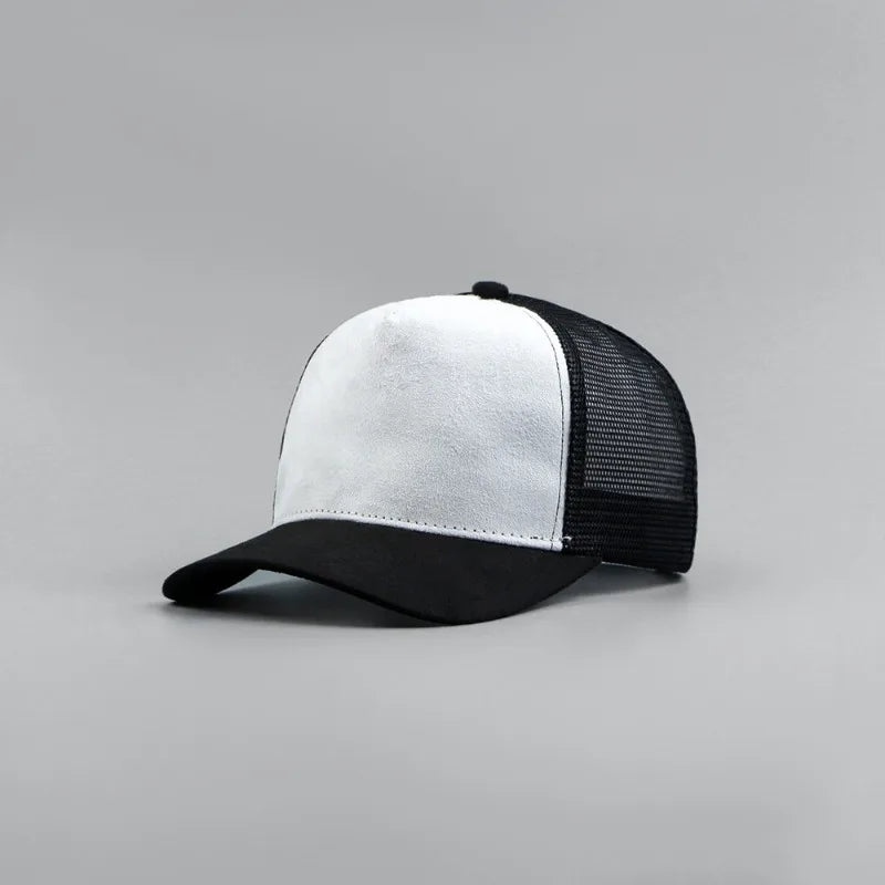 Leather Label Custom Logo Five-panel Suede Baseball Cap