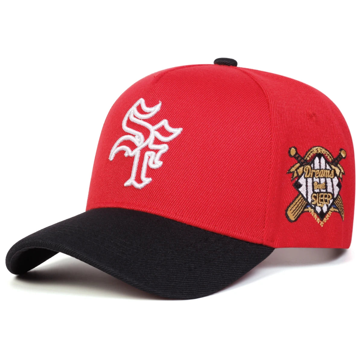 Unisex Gothic SF Letter Embroidery Baseball Caps