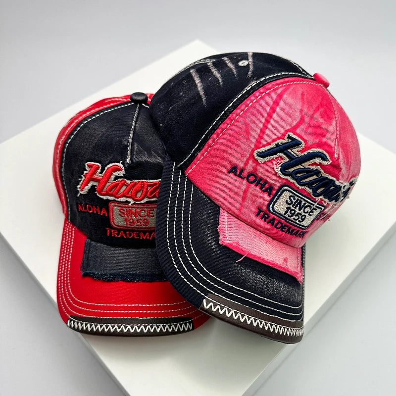 Korean Vintage Washing Men Women Baseball Hats