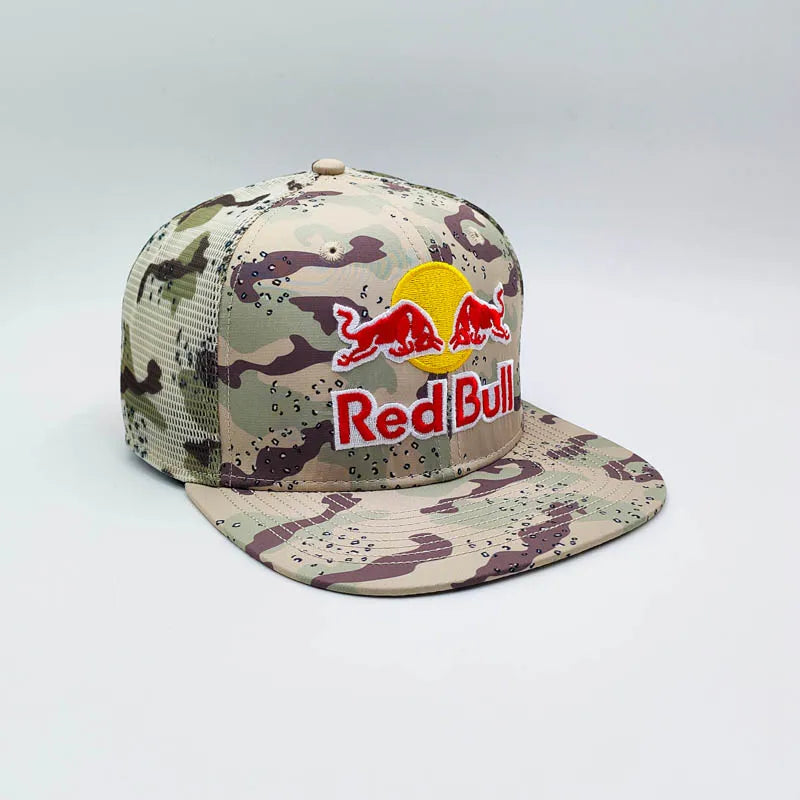 High Quality Red Bull Flat Brim Baseball Cap