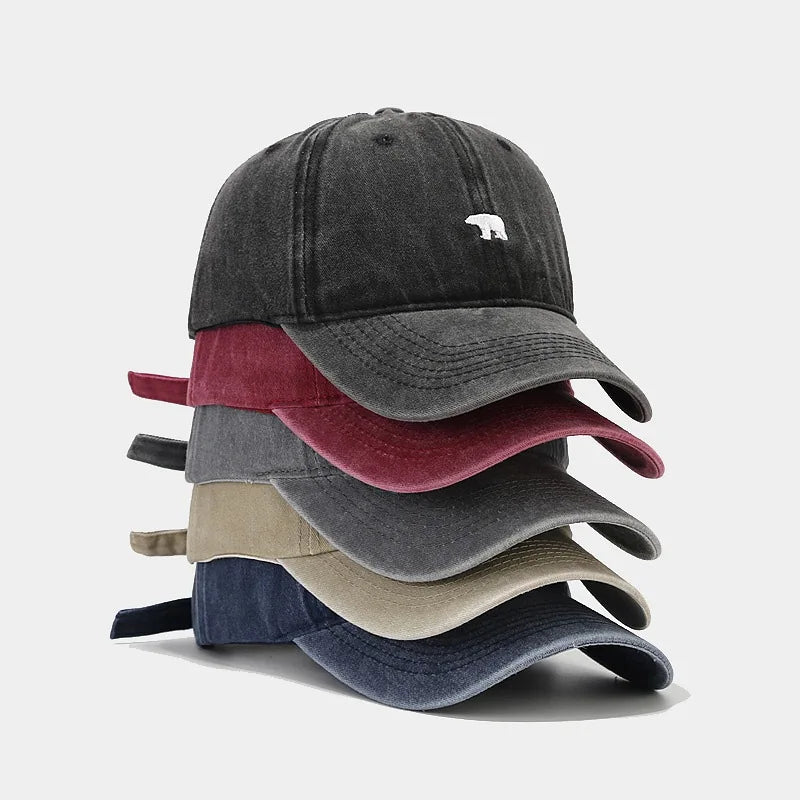 Bear Embroidery Baseball Cap