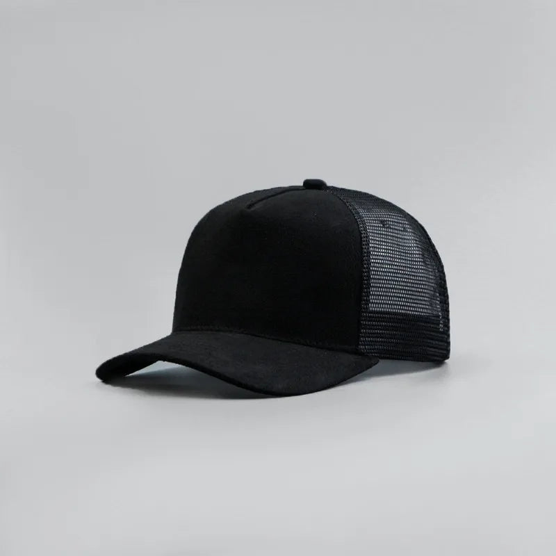 Leather Label Custom Logo Five-panel Suede Baseball Cap