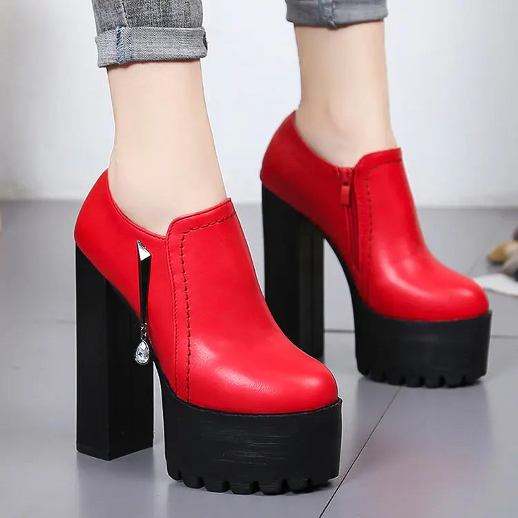 New Autumn Winter High Heel Platform Shoes for Women