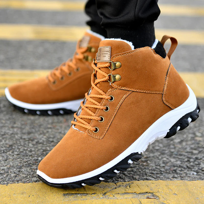 Men's Winter Boots, Warm Plush Casual Shoes