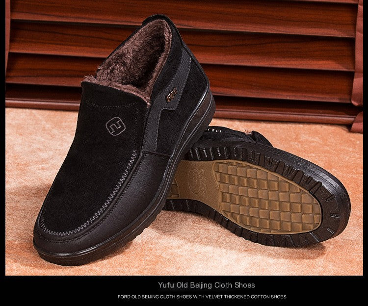Warm High-Top Cotton Shoes for Men - Winter Style