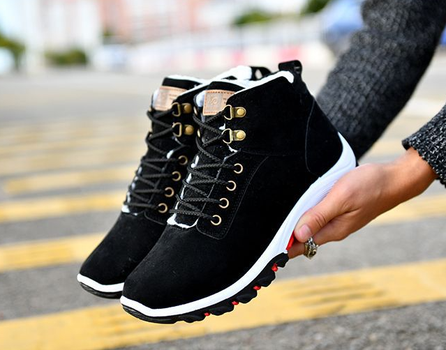 Men's Winter Boots, Warm Plush Casual Shoes