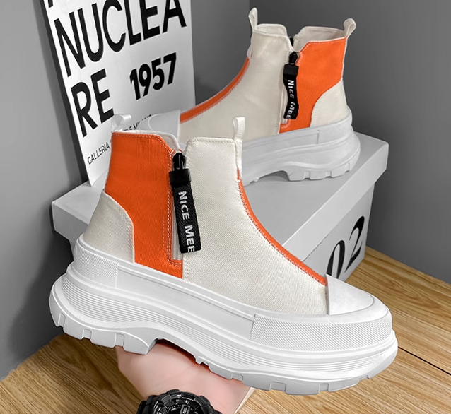 Trendy High-Top Casual Shoes for Men (Autumn/Winter)
