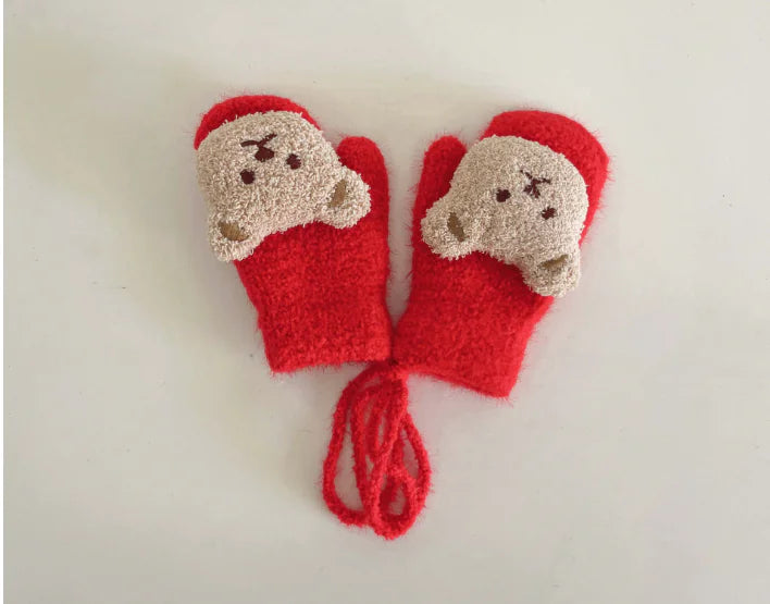 Thick Plush Winter Gloves for Boys Ages 1-4