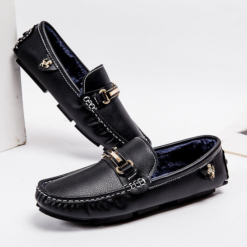Lightweight Casual Leather Shoes for Men - Winter Warmth