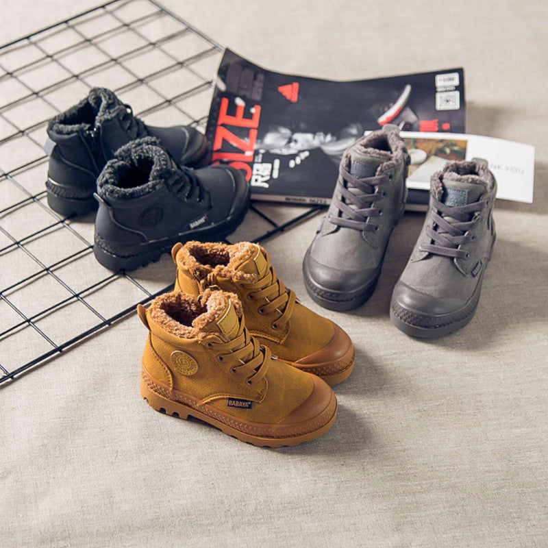 Children's Winter Cotton Martin Shoes