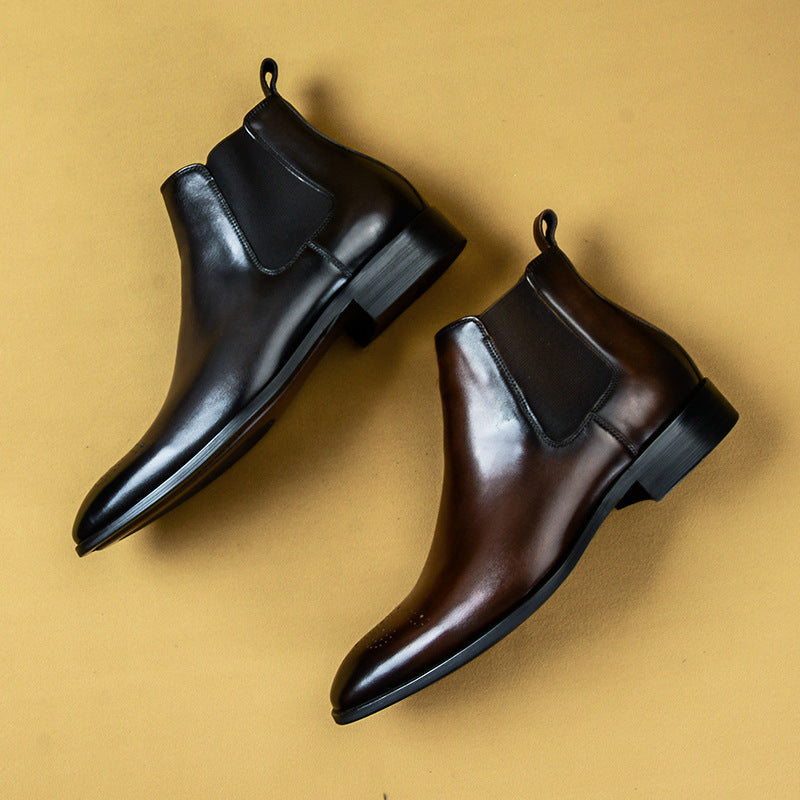 Men's Retro High Top Leather Winter Shoes