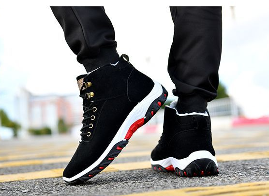 Men's Winter Boots, Warm Plush Casual Shoes