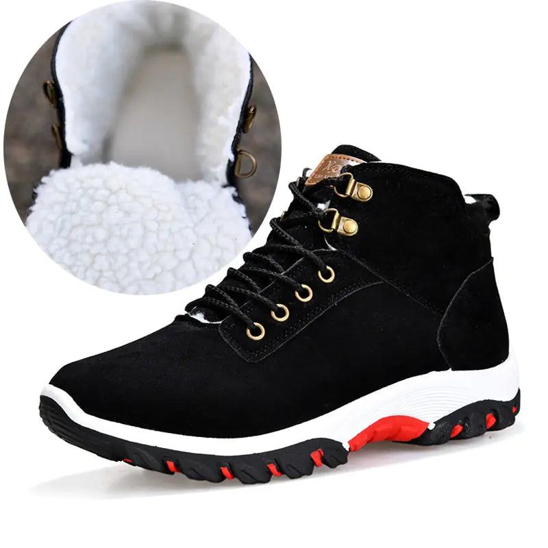 Men's Winter Boots, Warm Plush Casual Shoes