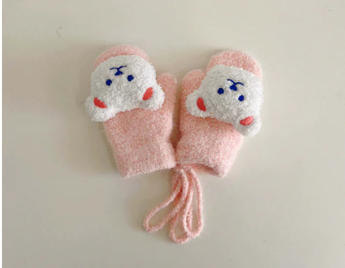 Thick Plush Winter Gloves for Boys Ages 1-4
