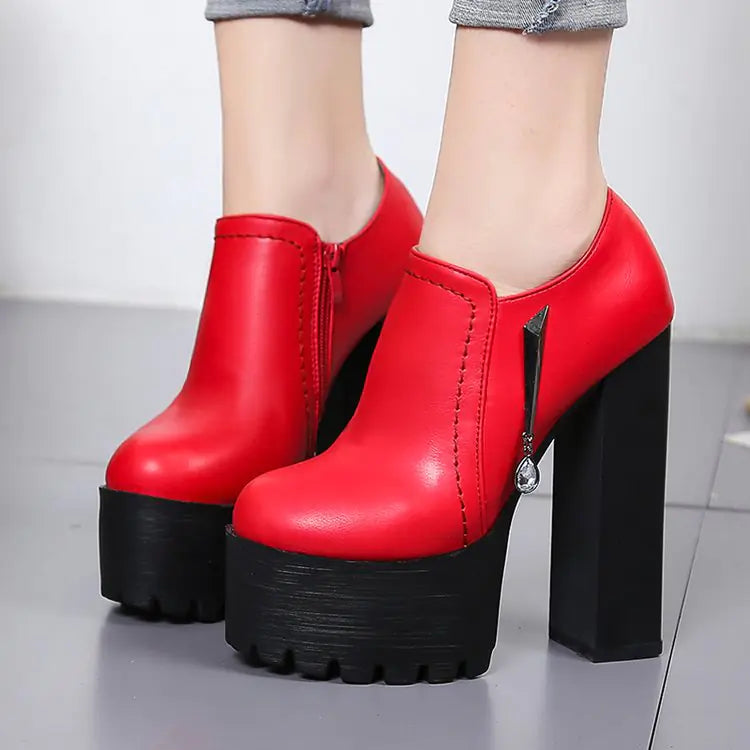 New Autumn Winter High Heel Platform Shoes for Women