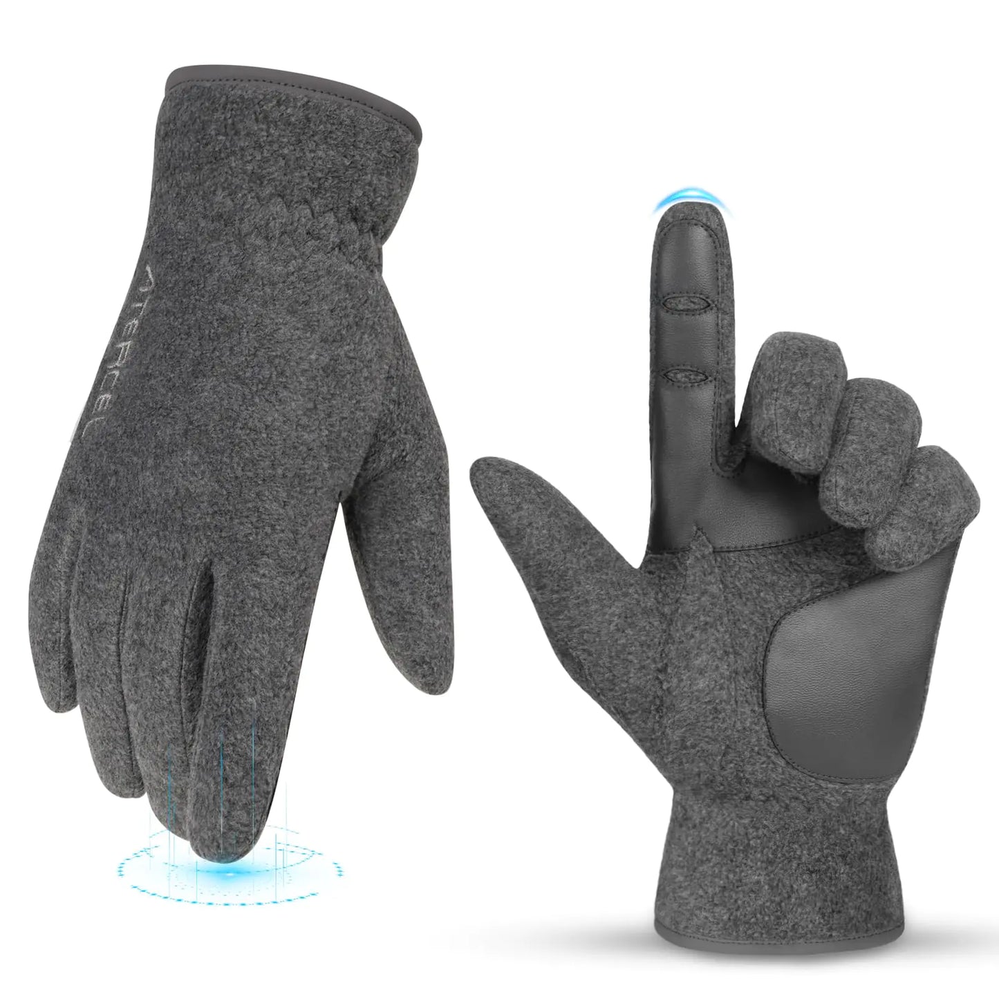ATERCEL Winter Gloves for Men Women Thermal Gloves for Cold Weather Snow Warm Gloves Touchscreen Gloves for Runing Biking