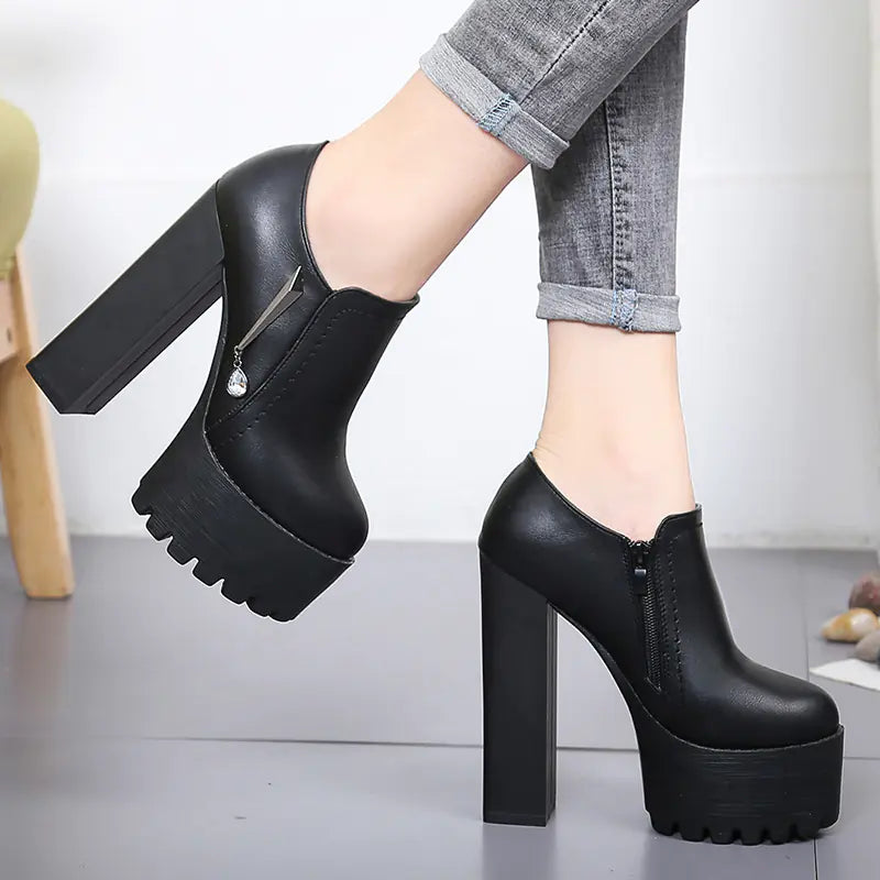 New Autumn Winter High Heel Platform Shoes for Women
