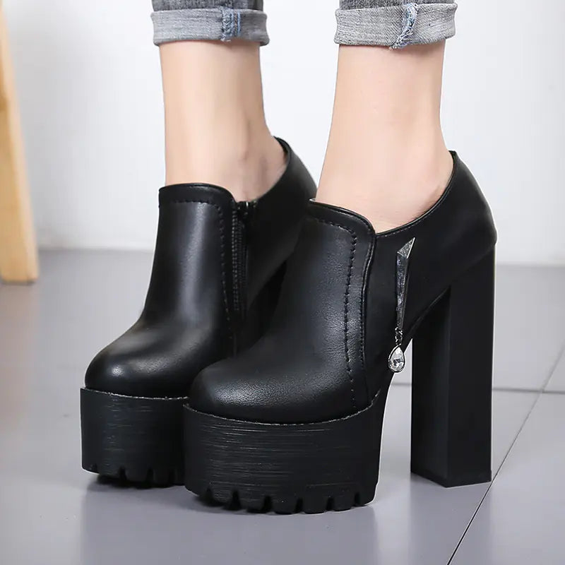 New Autumn Winter High Heel Platform Shoes for Women