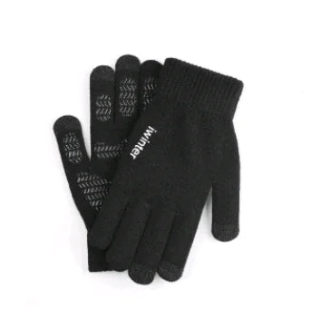 Men's Touchscreen Winter Gloves, Warm Knitted Outdoor Gloves